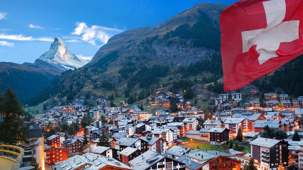 Albinen Village in Switzerland