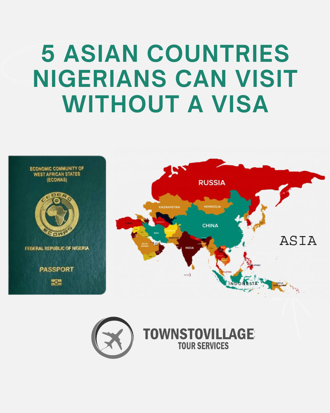 5 ASIAN COUNTRIES NIGERIANS CAN VISIT WITHOUT A VISA